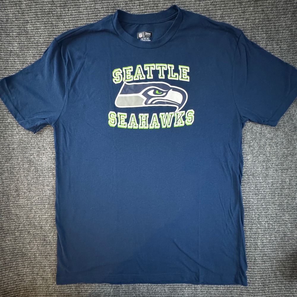 NFL Team Apparel Seattle Seahawks Women's XL Navy Blue Sleepwear Graphic Tee